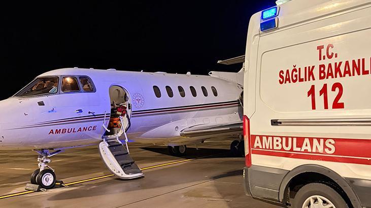 Ambulans uçak 18 günlük bebek için havalandı
