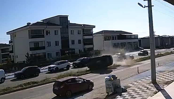 Çorlu’da korkutan kaza! Otomobil takla attı: 2'si çocuk, 5 yaralı