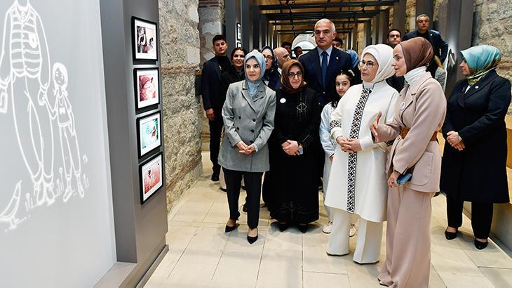 Emine Erdoğan, Rami Çocuk ve Sanat Bienali'nin açılışına katıldı