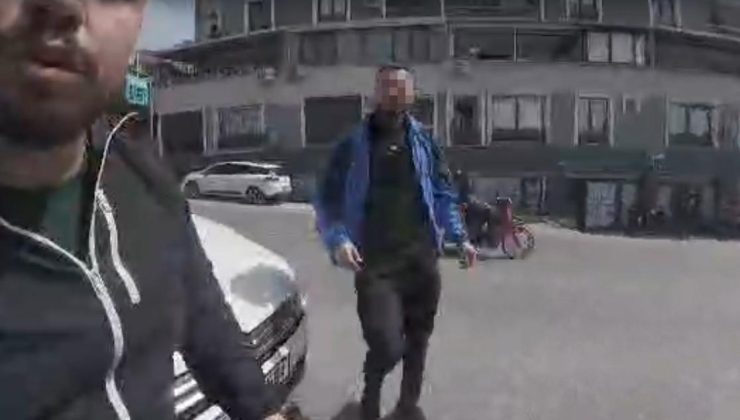 İzmir Çiğli’de korna tartışması kavgaya dönüştü: Motosiklet sürücüsüne saldırı kamerada
