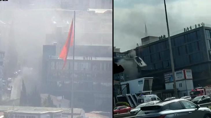 Pendik'te iş yerinde yangın! Ekipler sevk edildi