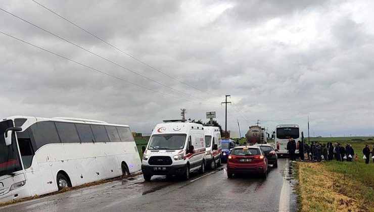 1 Mayıs kutlamalarına giden işçiler ölümden döndü! Otobüs yoldan çıktı; 1 yaralı