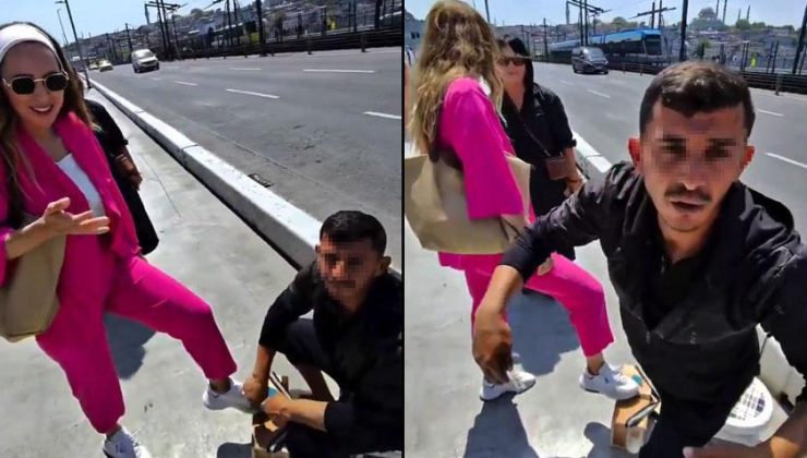 Galata Köprüsü’nde ayakkabı boyama bahanesiyle turistleri dolandırıp hakaret eden iki kişi yakalandı!