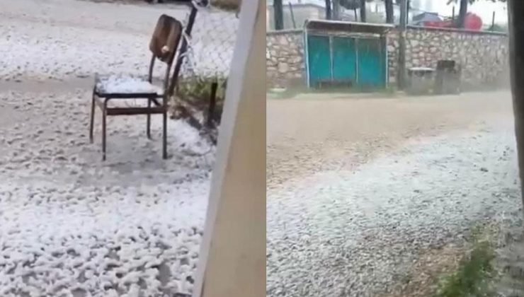 Yer: Bursa! Dakikalar içinde her yer beyaza büründü