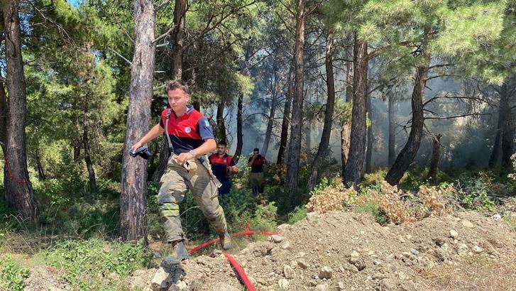 Çanakkale'de yangın! Tarım arazisinde başladı, kısa sürede büyüdü