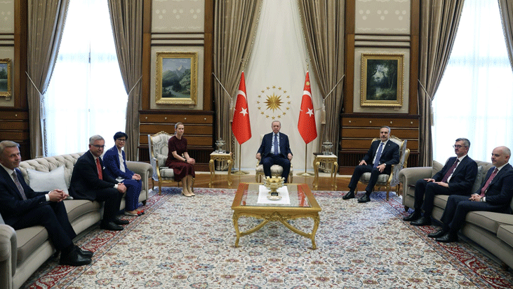 Cumhurbaşkanı Erdoğan, AB Yüksek Temsilcisi Kallas'ı kabul etti