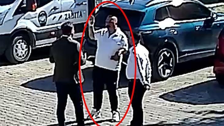 Dinar Belediyesi önünde hareketli dakikalar! Başkanın aracının yanında kesici aletle beklerken yakalandı