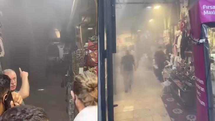 Kapalıçarşı'da trafoda yangın! Çok sayıda ekip sevk edildi