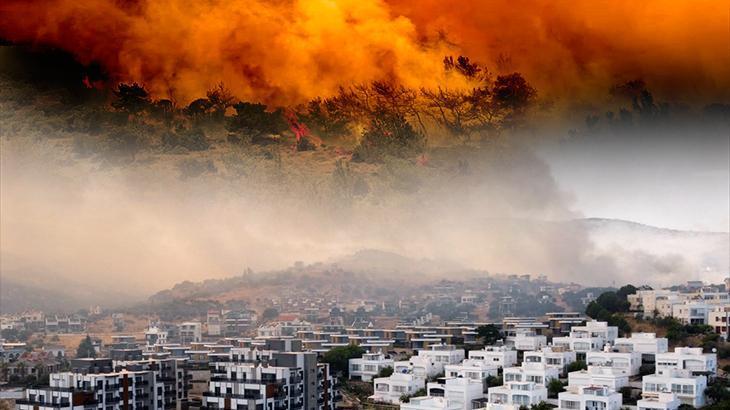 Son dakika: İzmir'de korkutan yangın! Rüzgarın etkisiyle alevler ilerliyor