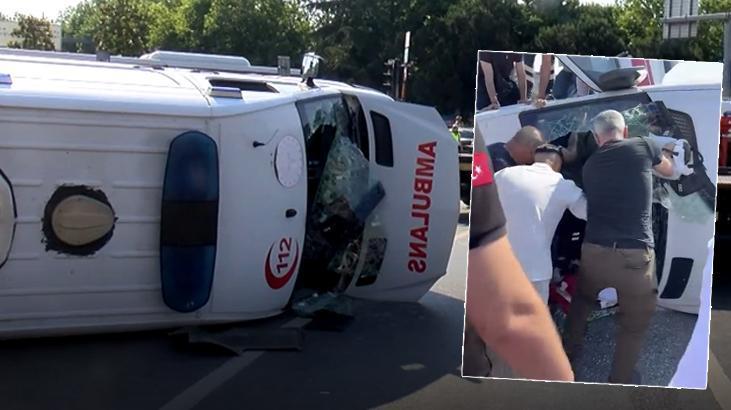 SON DAKİKA | Kağıthane'de motosikletle çarpışan ambulansta can pazarı! Kazada 3'ü sağlık çalışanı 4 yaralı var