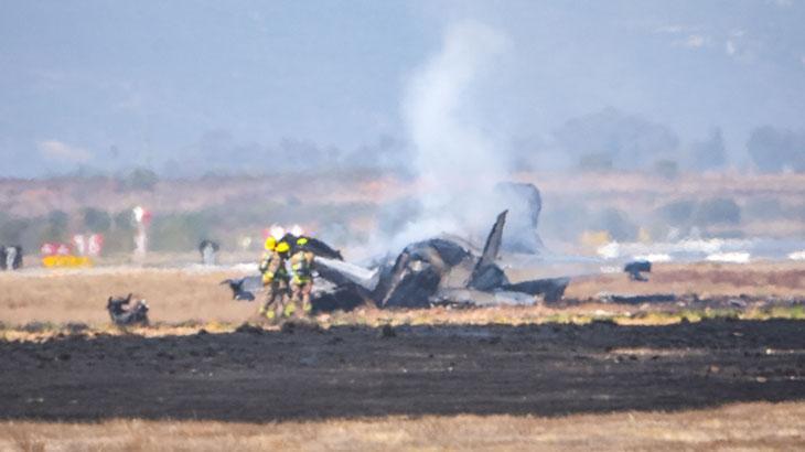 ABD’de hava üssü yakınlarında düşen F-35 savaş uçağı alev aldı