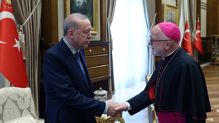 Cumhurbaşkanı Erdoğan, Türkiye Katolik Episkoposlar heyetini kabul etti