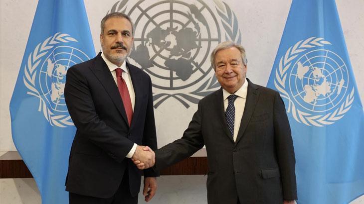 Dışişleri Bakanı Hakan Fidan, BM Genel Sekreteri Guterres ile telefonda görüştü
