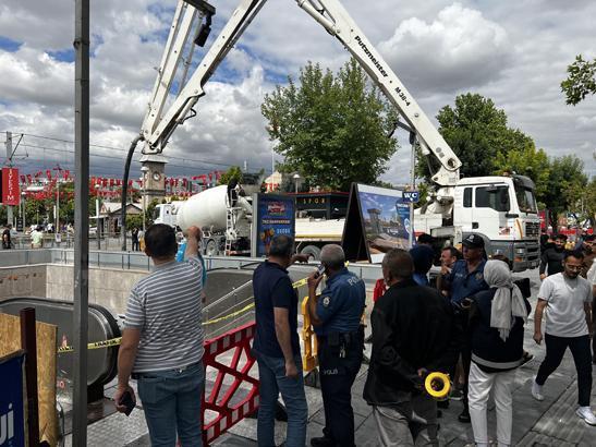 Kayseri’de inşaatta patlama! Yoldan geçen kişinin üzerine beton harcı yağdı