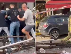 Beykoz’da otomobil yayaların arasına daldı! Yaralılar var