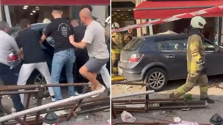 Beykoz’da otomobil yayaların arasına daldı! Yaralılar var