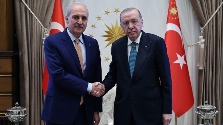 Cumhurbaşkanı Erdoğan, TBMM Başkanı Kurtulmuş’u kabul etti
