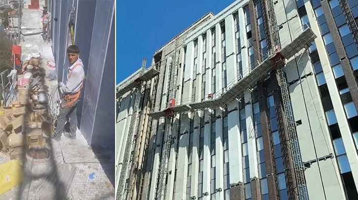 Kağıthane’de inşaat platformu çöktü! Mahsur kalan işçilerden haber var