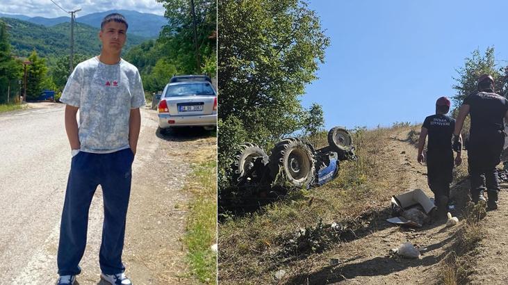 Şarampole yuvarlanan traktörün altında kalmıştı… 15 yaşındaki sürücüden acı haber