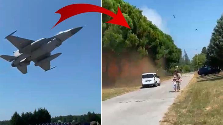 Yalova’daki F-16 kazasında yeni görüntü! Saniye saniye kaydedilen dehşet anları