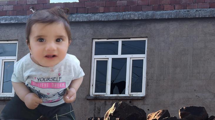 11 aylık Büşra bebeğin Diyarbakır’daki evi görüntülendi… Camların kırık olması dikkat çekti
