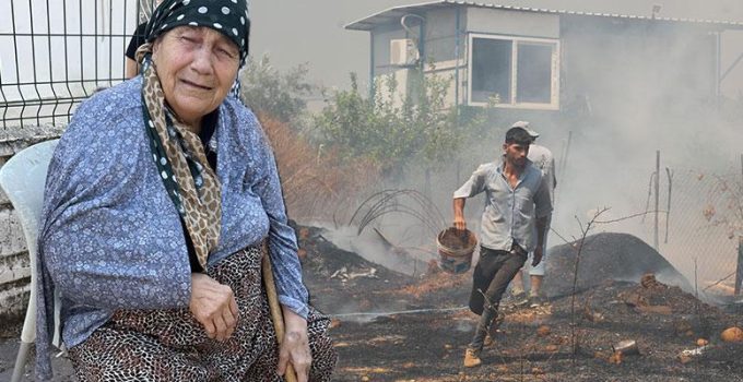 Alevleri görünce gözyaşlarına boğuldu: ‘Ben nereye giderdim’