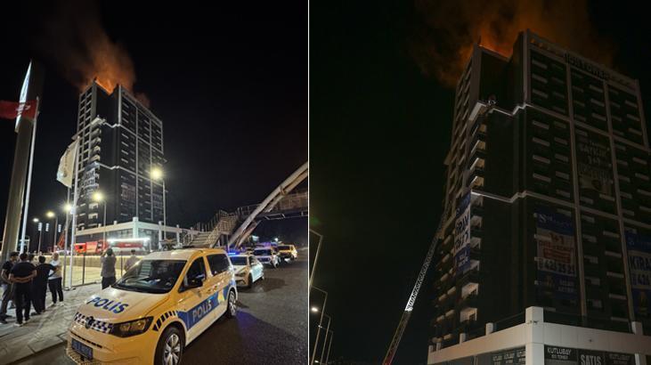 Altındağ’da benzinliğin yanında korkutan yangın! Çatı katı alev alev yandı