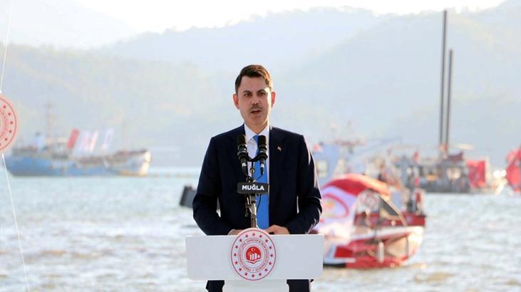 Bakan Kurum Fethiye’de konuştu: Denizlerimizin, kirletilmesine tahammülümüz yoktur