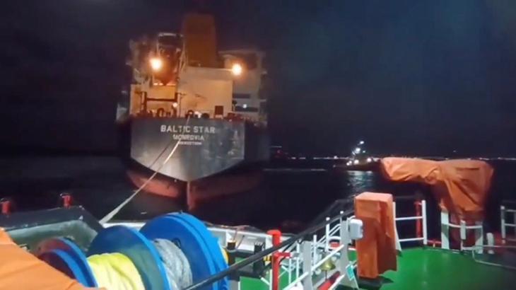 Çanakkale Boğazı’nda arızalanan Baltic Star isimli tanker güvenli bölgeye demirletildi
