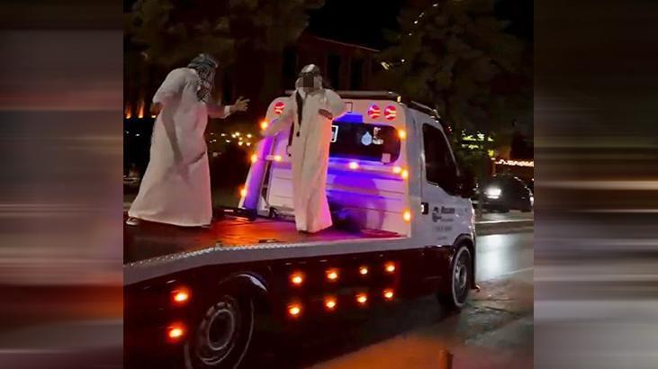 Çekici üzerinde dans videosu pahalıya patladı! Ceza yağdı