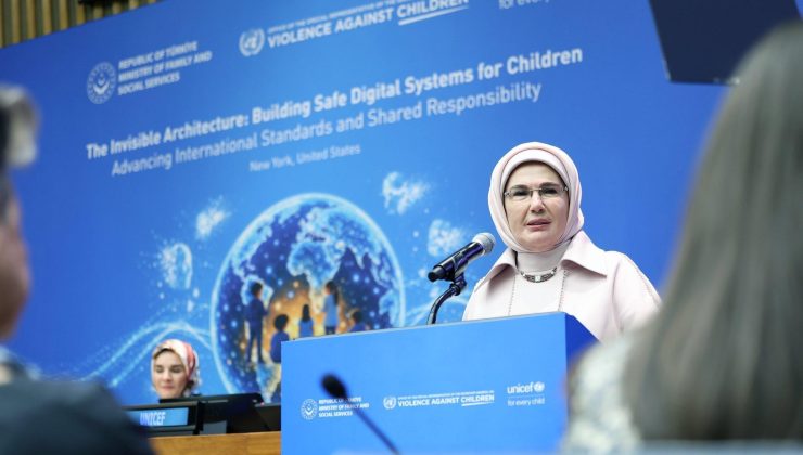 Emine Erdoğan, BM’de konuştu: ‘Çocuklar, zihinlerine göz konulmuş hedef kitleye dönüştürüldü’