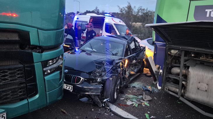 İstanbul-İzmir Otoyolu’nda zincirleme kaza! 11 kişi yaralandı