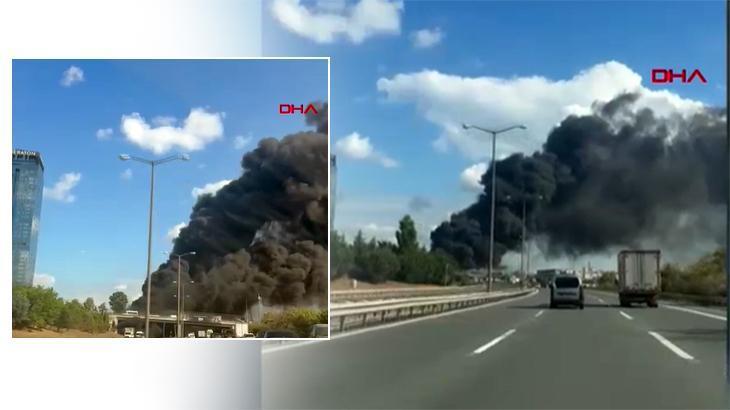 İstanbul’da TEM Otoyolu’nda TIR yangını! Edirne yönü trafiğe kapandı