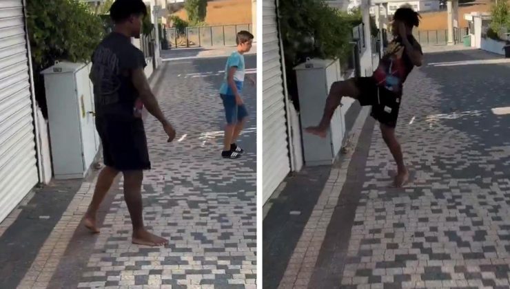 Orban Türkiye’ye çabuk alışmış! Çıplak ayakla sokağa indi, mahalledeki çocuklarla futbol oynadı