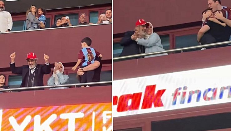 Trabzonspor gol attıkça Berat Albayrak ve ailesi coştu