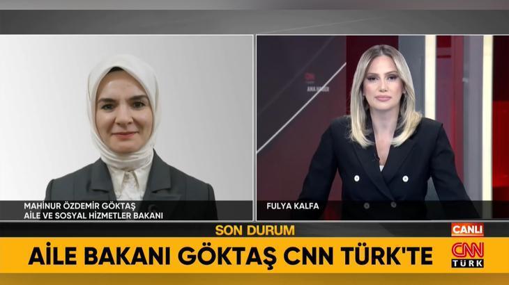 Aile ve Sosyal Hizmetler Bakanı Mahinur Özdemir Göktaş CNN Türk’te: Suç duyurusunda bulundum