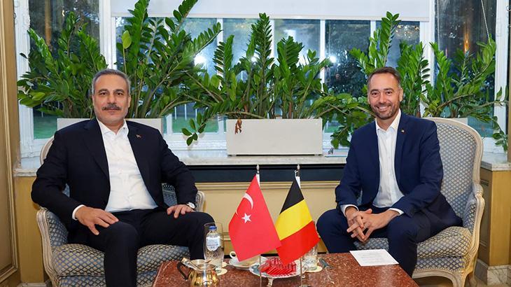 Dışişleri Bakanı Hakan Fidan Belçikalı mevkidaşı Prevot ile Brüksel’de görüştü