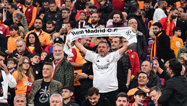 Galatasaray tribünlerinde Real Madrid sürprizi