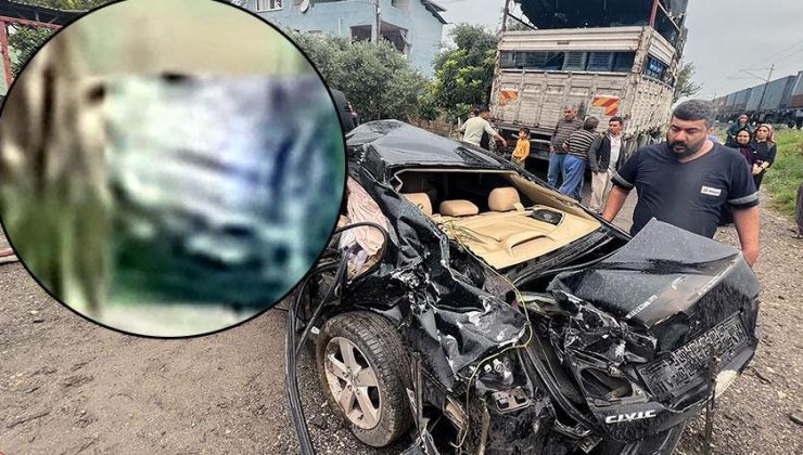 Hatay’da korkutan kaza! Yük treni otomobile çarptı