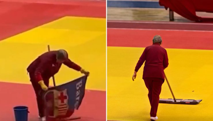 Kazakistan’da akılalmaz skandal! “Barcelona bayrağı temizlik bezi oldu” iddiası ortalığı ayağa kaldırdı