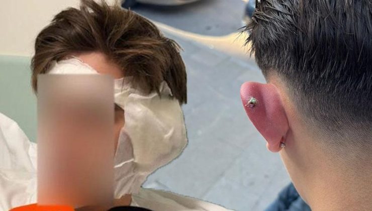 Kulağına piercing taktırdı, hayatı kabusa döndü! 5 gecedir hastanede