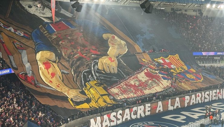 PSG tribünlerinde skandal pankart! Barcelona UEFA’ya şikayet etti