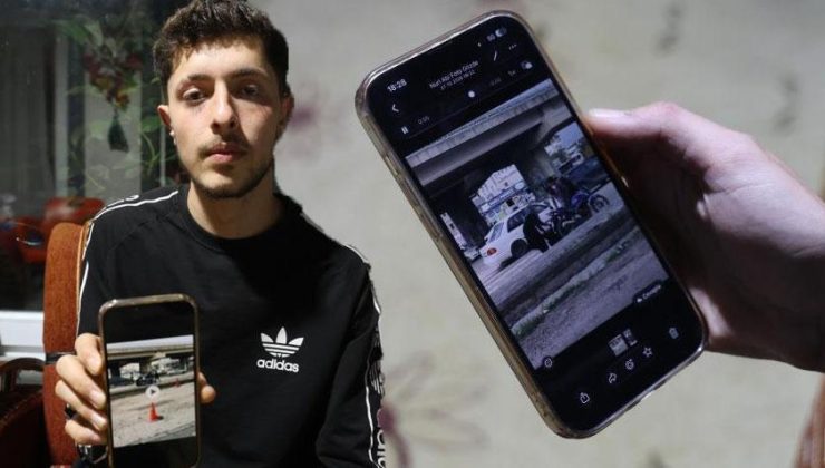 Yere düşen motosiklet sürücüsüne sopalı saldırı! ‘Hem darp edildim hem de ceza yedim’